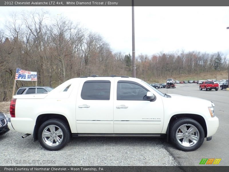 White Diamond Tricoat / Ebony 2012 Chevrolet Avalanche LTZ 4x4