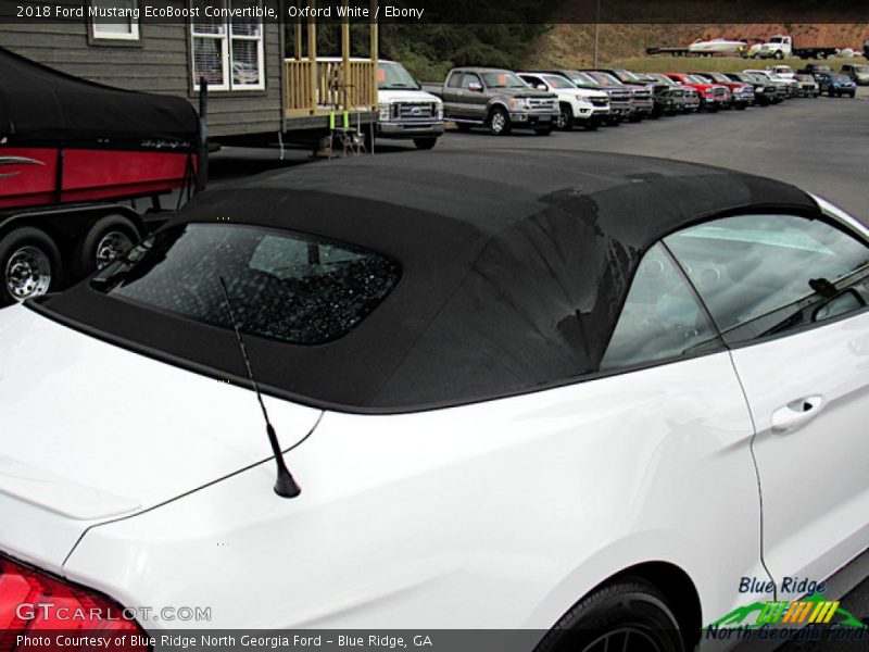 Oxford White / Ebony 2018 Ford Mustang EcoBoost Convertible