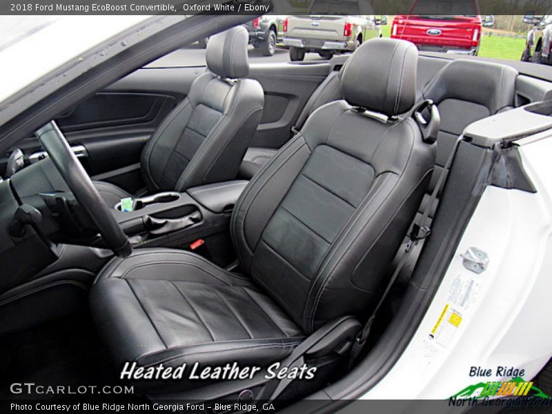 Oxford White / Ebony 2018 Ford Mustang EcoBoost Convertible