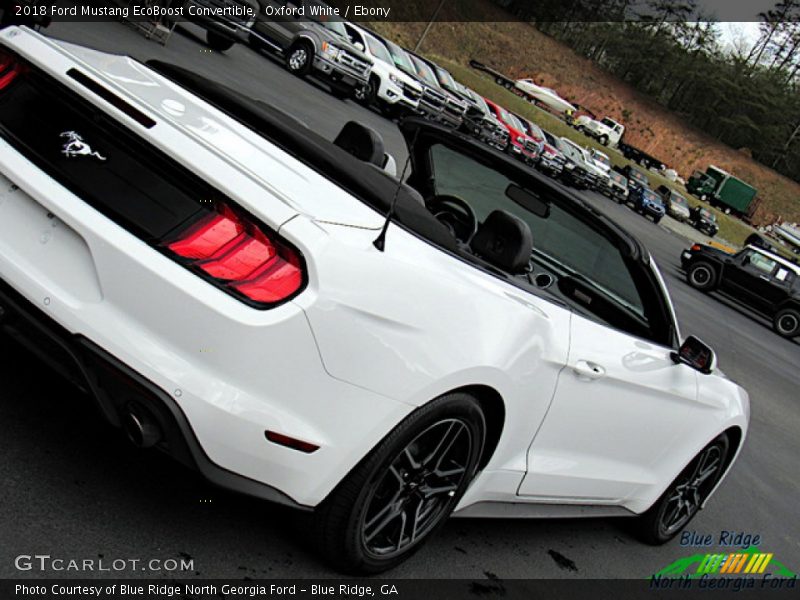 Oxford White / Ebony 2018 Ford Mustang EcoBoost Convertible