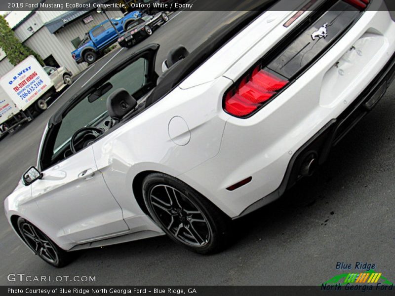 Oxford White / Ebony 2018 Ford Mustang EcoBoost Convertible