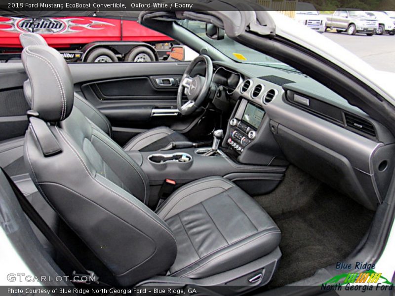 Oxford White / Ebony 2018 Ford Mustang EcoBoost Convertible