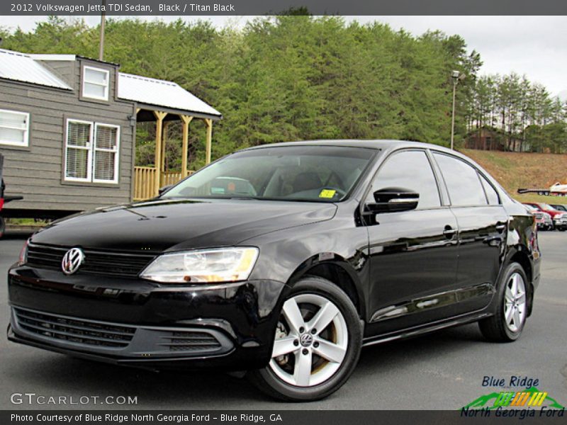 Black / Titan Black 2012 Volkswagen Jetta TDI Sedan