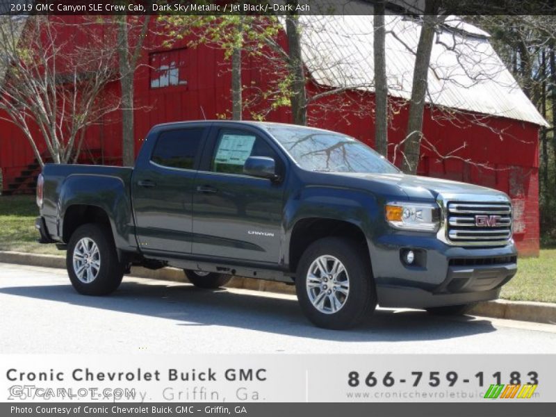 Dark Sky Metallic / Jet Black/­Dark Ash 2019 GMC Canyon SLE Crew Cab
