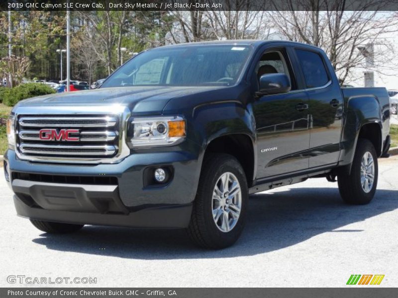 Dark Sky Metallic / Jet Black/­Dark Ash 2019 GMC Canyon SLE Crew Cab