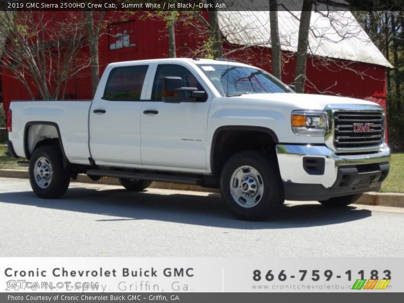 Summit White / Jet Black/­Dark Ash 2019 GMC Sierra 2500HD Crew Cab