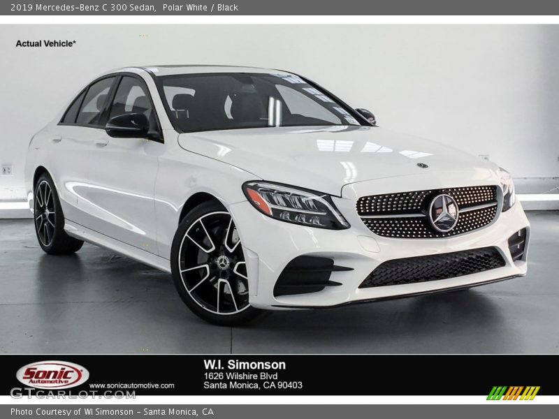 Polar White / Black 2019 Mercedes-Benz C 300 Sedan