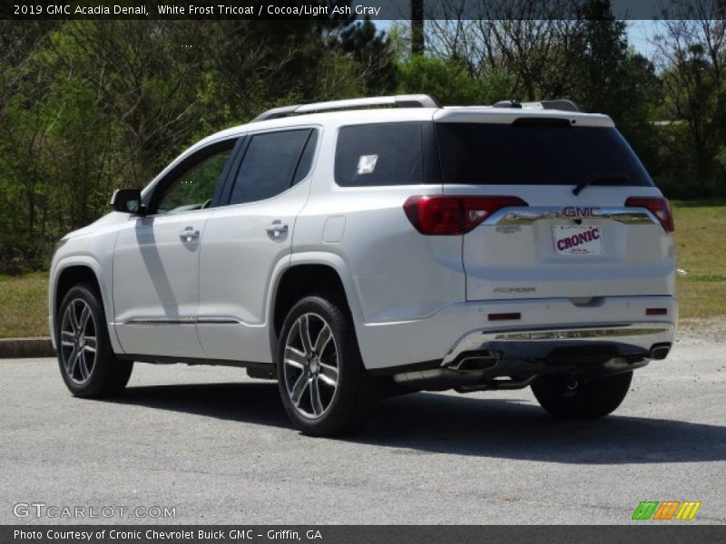 White Frost Tricoat / Cocoa/Light Ash Gray 2019 GMC Acadia Denali