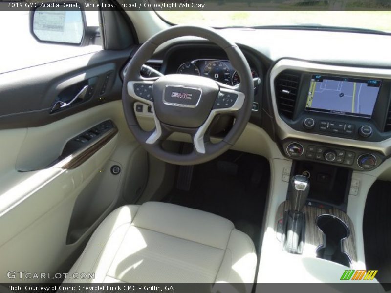 White Frost Tricoat / Cocoa/Light Ash Gray 2019 GMC Acadia Denali