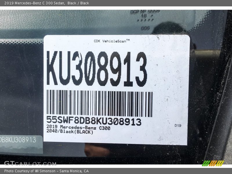Black / Black 2019 Mercedes-Benz C 300 Sedan