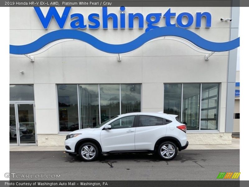 Platinum White Pearl / Gray 2019 Honda HR-V EX-L AWD