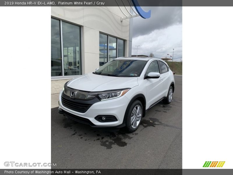 Platinum White Pearl / Gray 2019 Honda HR-V EX-L AWD