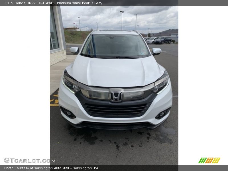 Platinum White Pearl / Gray 2019 Honda HR-V EX-L AWD