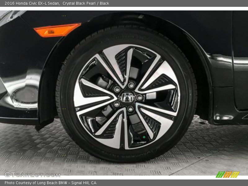 Crystal Black Pearl / Black 2016 Honda Civic EX-L Sedan