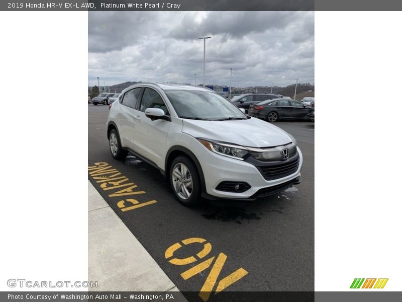 Platinum White Pearl / Gray 2019 Honda HR-V EX-L AWD