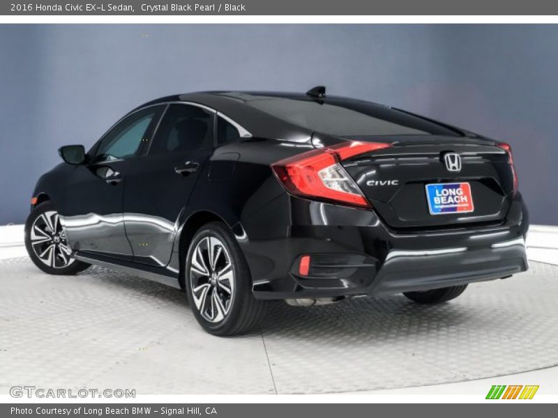 Crystal Black Pearl / Black 2016 Honda Civic EX-L Sedan