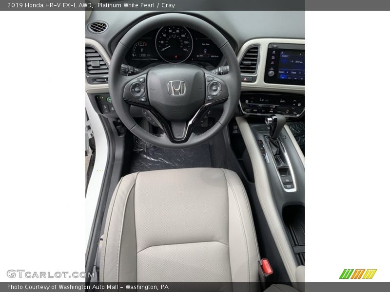 Platinum White Pearl / Gray 2019 Honda HR-V EX-L AWD