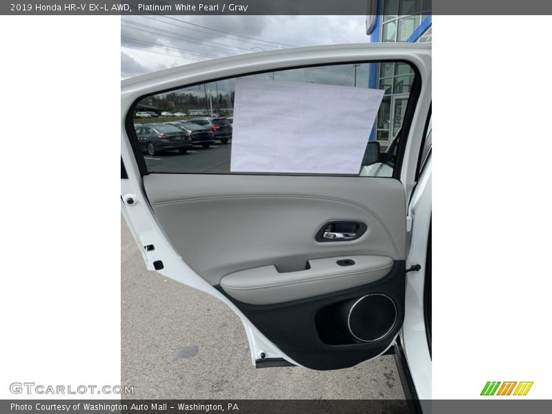 Platinum White Pearl / Gray 2019 Honda HR-V EX-L AWD