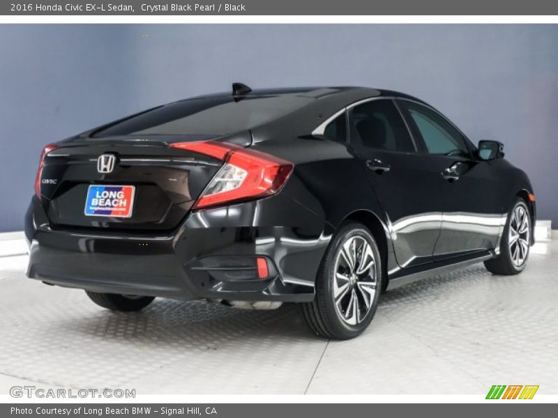 Crystal Black Pearl / Black 2016 Honda Civic EX-L Sedan