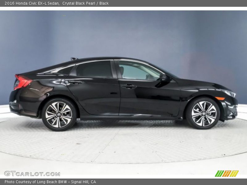 Crystal Black Pearl / Black 2016 Honda Civic EX-L Sedan