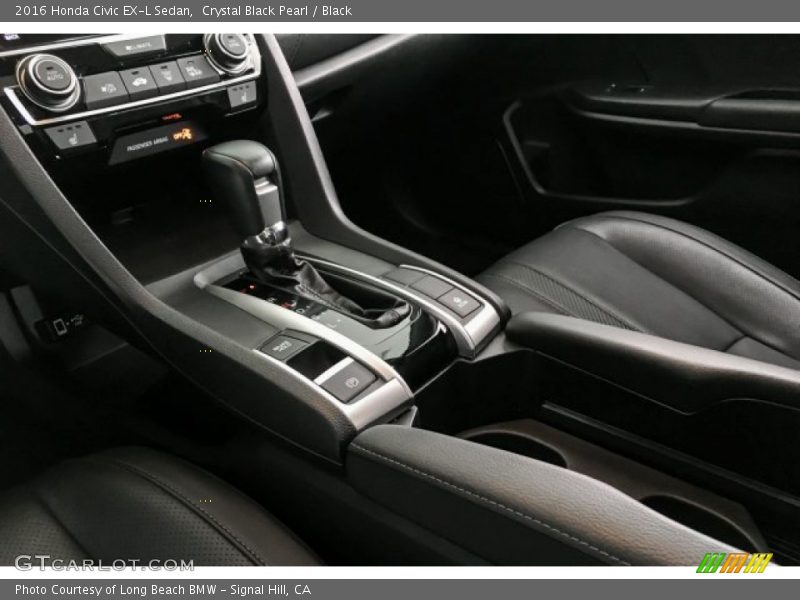 Crystal Black Pearl / Black 2016 Honda Civic EX-L Sedan