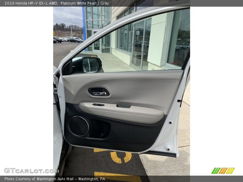 Platinum White Pearl / Gray 2019 Honda HR-V EX-L AWD