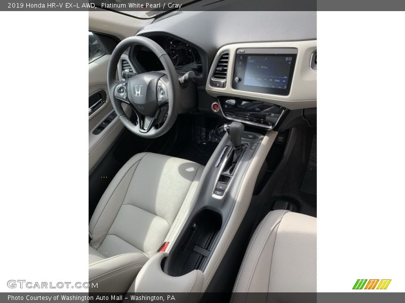 Platinum White Pearl / Gray 2019 Honda HR-V EX-L AWD
