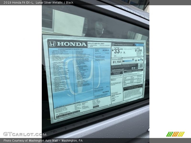 Lunar Silver Metallic / Black 2019 Honda Fit EX-L