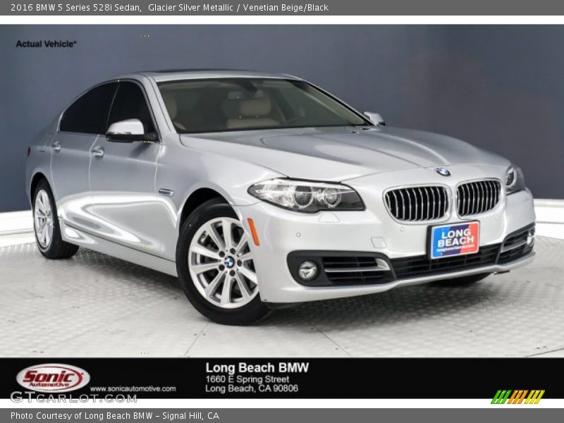 Glacier Silver Metallic / Venetian Beige/Black 2016 BMW 5 Series 528i Sedan