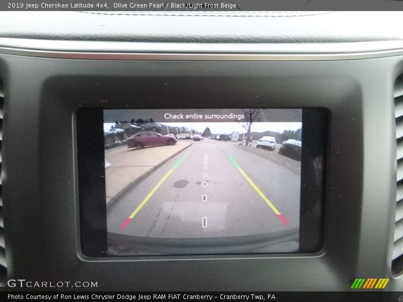 Olive Green Pearl / Black/Light Frost Beige 2019 Jeep Cherokee Latitude 4x4