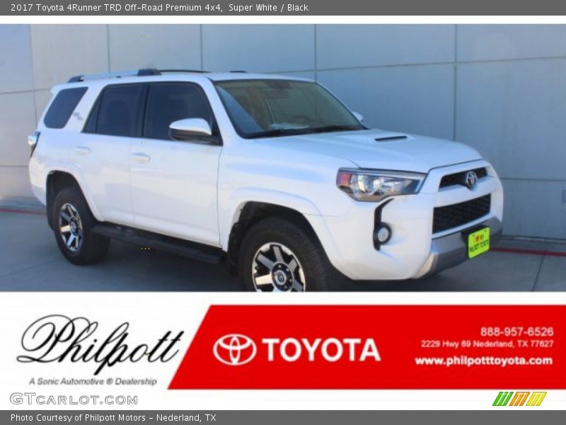 Super White / Black 2017 Toyota 4Runner TRD Off-Road Premium 4x4