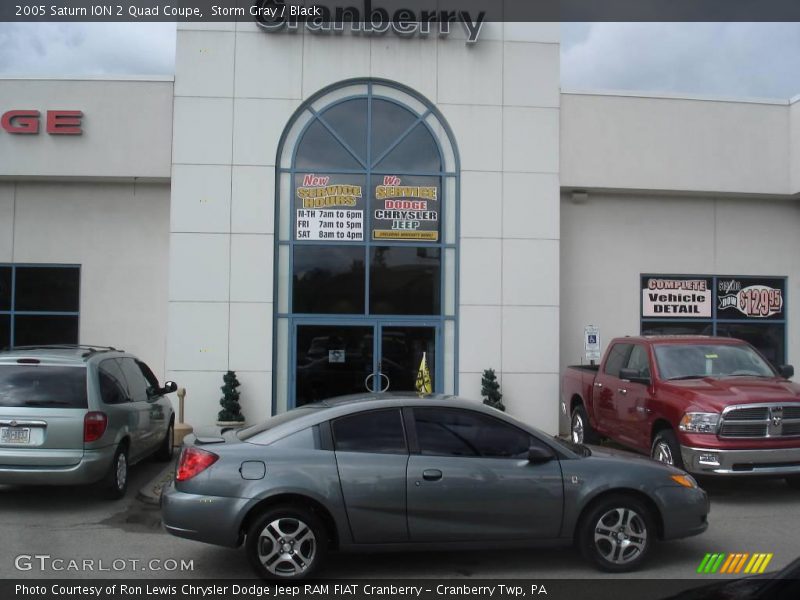 Storm Gray / Black 2005 Saturn ION 2 Quad Coupe
