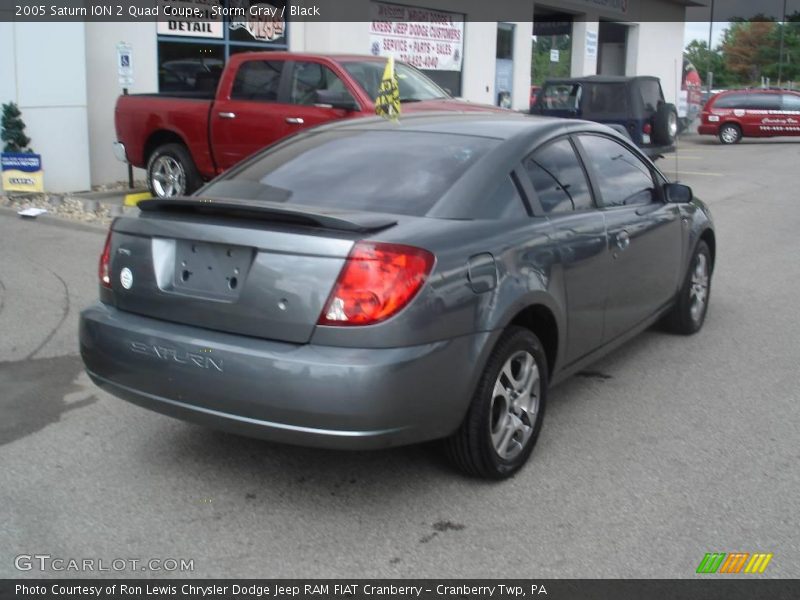 Storm Gray / Black 2005 Saturn ION 2 Quad Coupe