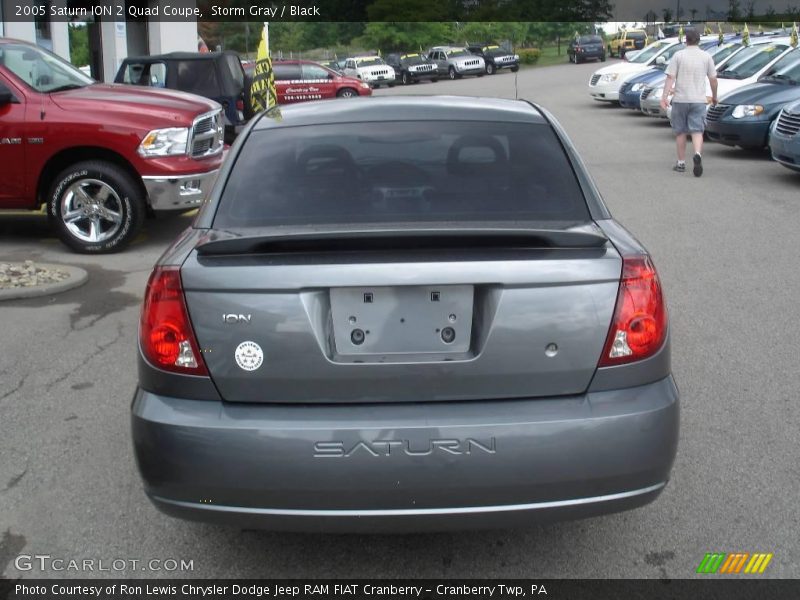Storm Gray / Black 2005 Saturn ION 2 Quad Coupe
