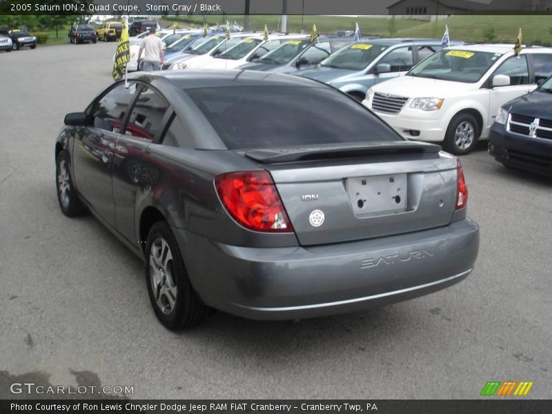 Storm Gray / Black 2005 Saturn ION 2 Quad Coupe