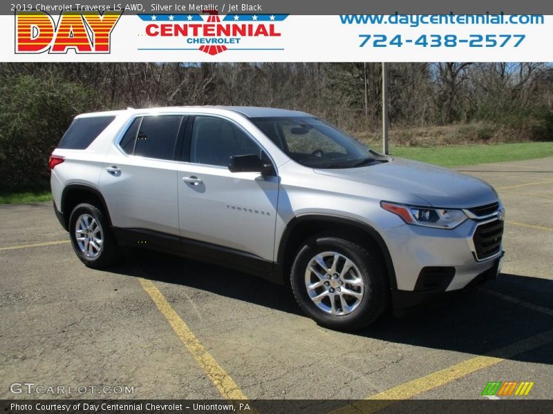 Silver Ice Metallic / Jet Black 2019 Chevrolet Traverse LS AWD