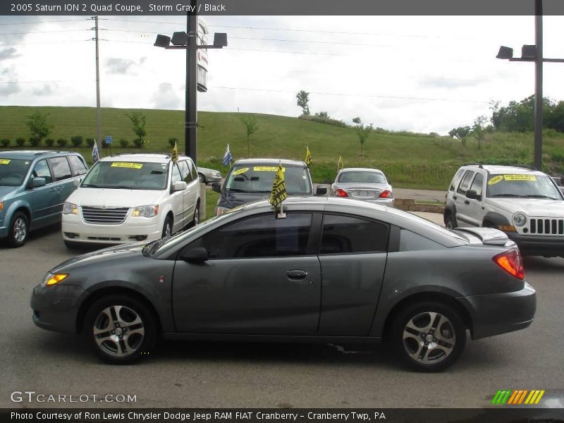 Storm Gray / Black 2005 Saturn ION 2 Quad Coupe