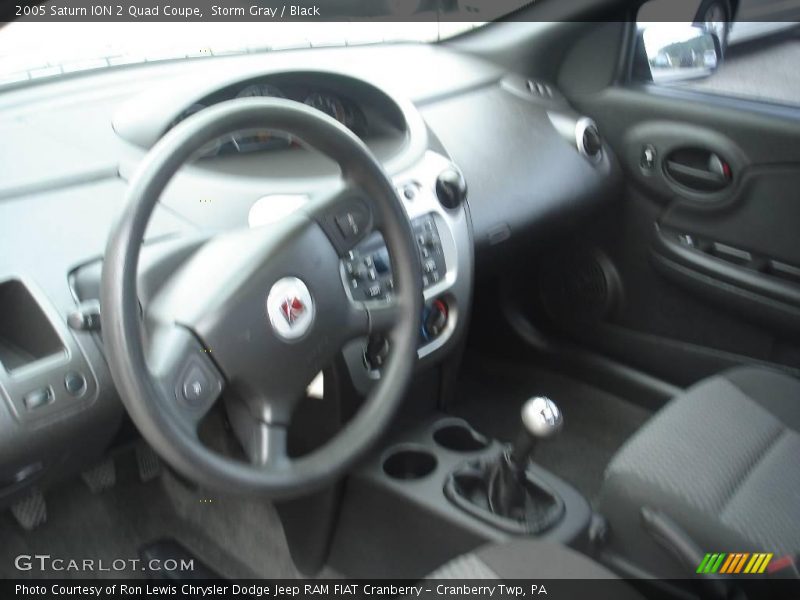 Storm Gray / Black 2005 Saturn ION 2 Quad Coupe