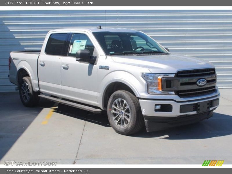 Ingot Silver / Black 2019 Ford F150 XLT SuperCrew