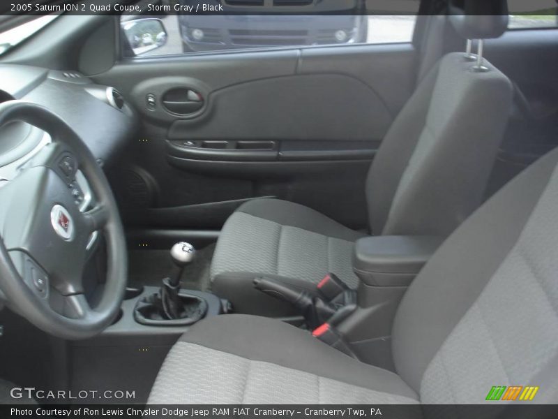 Storm Gray / Black 2005 Saturn ION 2 Quad Coupe