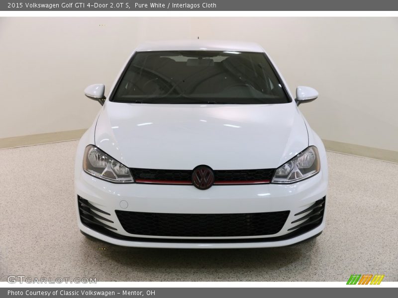 Pure White / Interlagos Cloth 2015 Volkswagen Golf GTI 4-Door 2.0T S