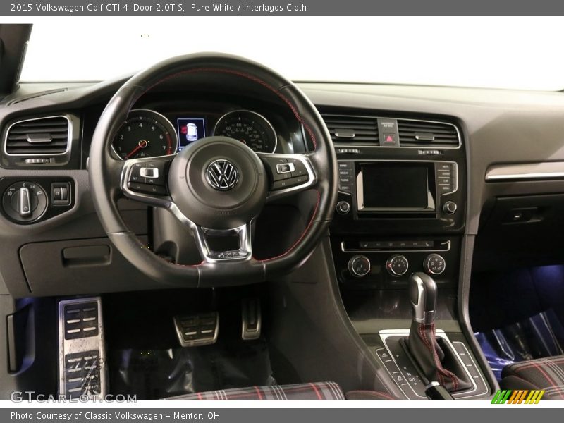 Pure White / Interlagos Cloth 2015 Volkswagen Golf GTI 4-Door 2.0T S