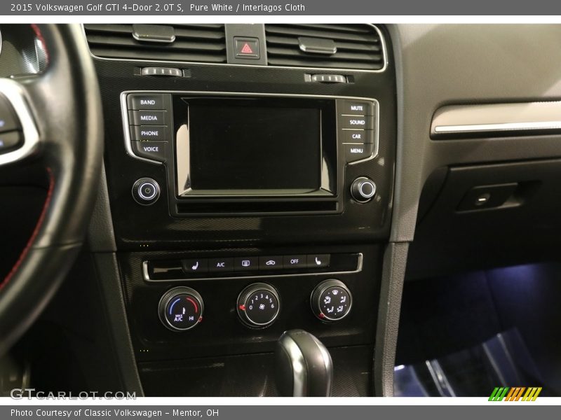Pure White / Interlagos Cloth 2015 Volkswagen Golf GTI 4-Door 2.0T S