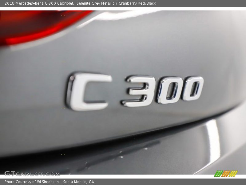 Selenite Grey Metallic / Cranberry Red/Black 2018 Mercedes-Benz C 300 Cabriolet