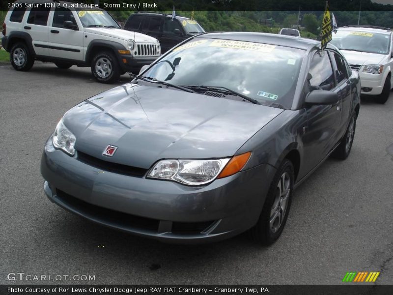 Storm Gray / Black 2005 Saturn ION 2 Quad Coupe