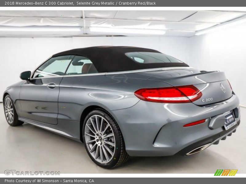 Selenite Grey Metallic / Cranberry Red/Black 2018 Mercedes-Benz C 300 Cabriolet