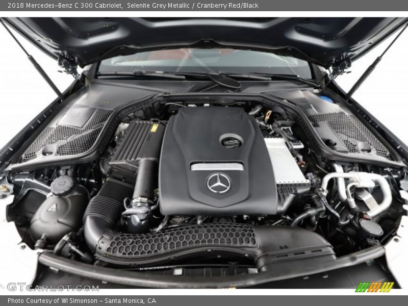 Selenite Grey Metallic / Cranberry Red/Black 2018 Mercedes-Benz C 300 Cabriolet