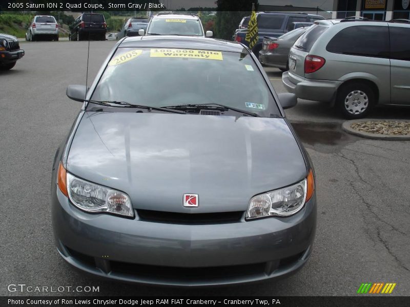 Storm Gray / Black 2005 Saturn ION 2 Quad Coupe