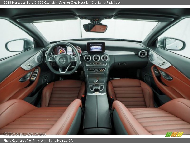Selenite Grey Metallic / Cranberry Red/Black 2018 Mercedes-Benz C 300 Cabriolet