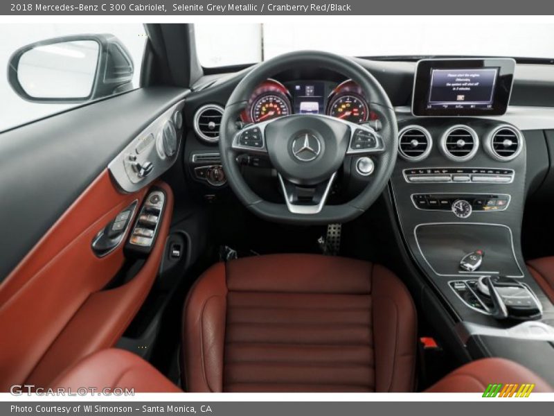 Selenite Grey Metallic / Cranberry Red/Black 2018 Mercedes-Benz C 300 Cabriolet